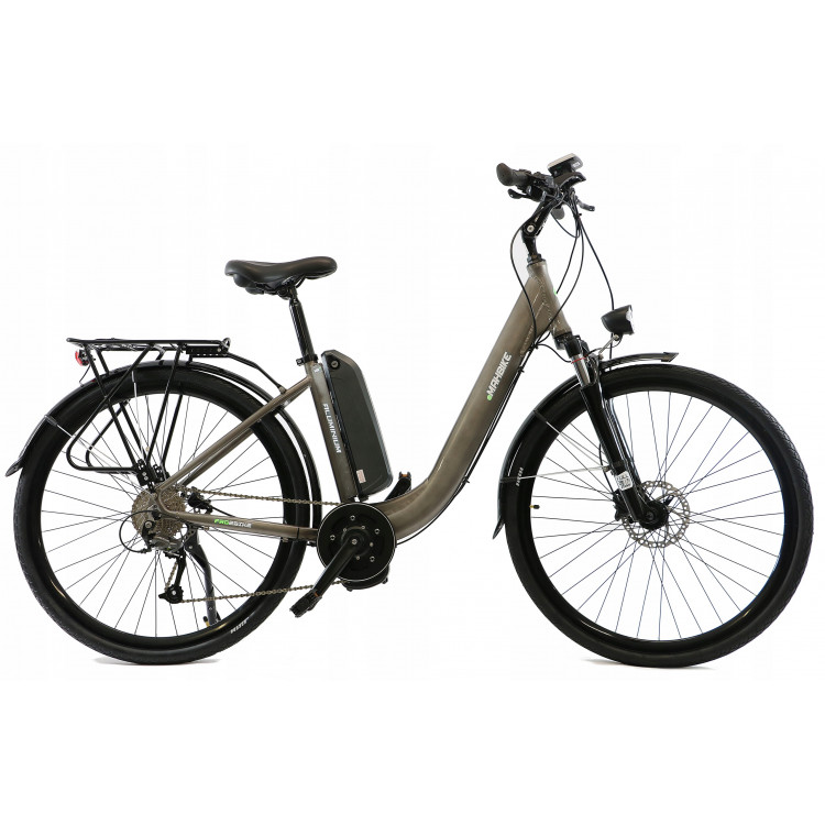 Elektro bicykel 28" Mahbike E-Mahbike 9S AM 360Wh 36V Digitálna 18" sivá + AKU 10,4Ah